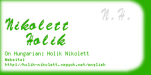 nikolett holik business card